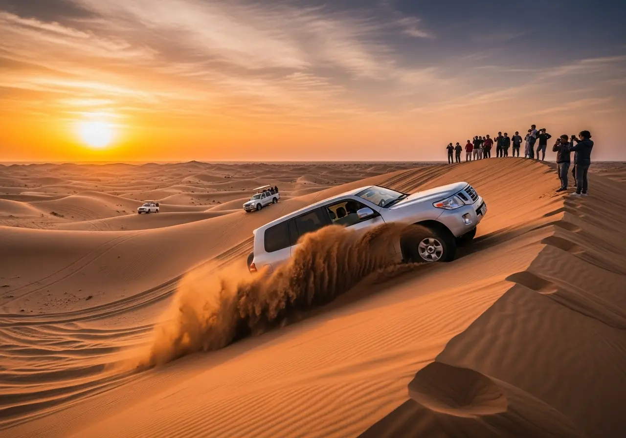 A person confirming their booking for a last minute desert safari in Dubai.
